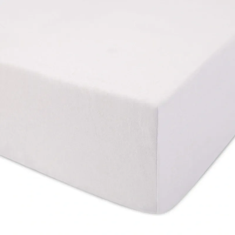 Premium Prześcieradło z bawełny jersey z gumką 160x200 kolor biały PREMIUM -