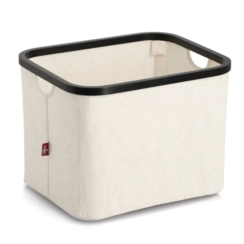 Dodaj do koszyka Organizer tekstylny kremowy ZELLER, bambus, 40 x 33 x 30 cm -