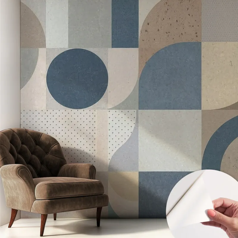 Fototapeta samoprzylepna 250x250 cm - Geometryczna mozaika, tapeta ścienna szara - Ostatnia szansa