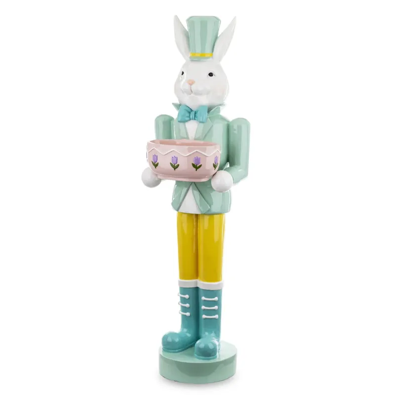 Wybór klientów Figurka - Królik w mundurze 96x25x26 cm JUNDIUN z doniczką -