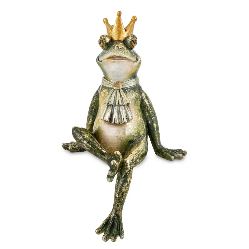Dekoracja - figurka żabiego króla 31x19x16 cm RE RANA z żabotem - Tani