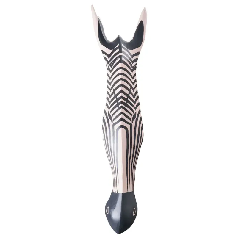 Dekoracja ścienna Zebra GBOKO Drewno mango 80 cm Czarny/ biały - Wyjątkowa oferta