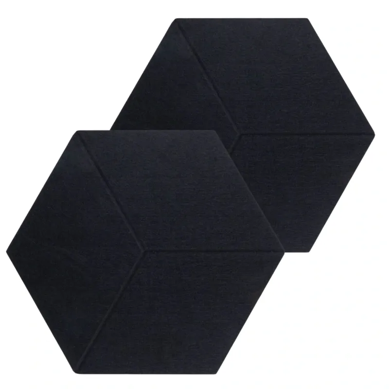 Zniżka Zestaw 2 szt panel filcowy Felly 40x46 cm płytka heksagon czarny -
