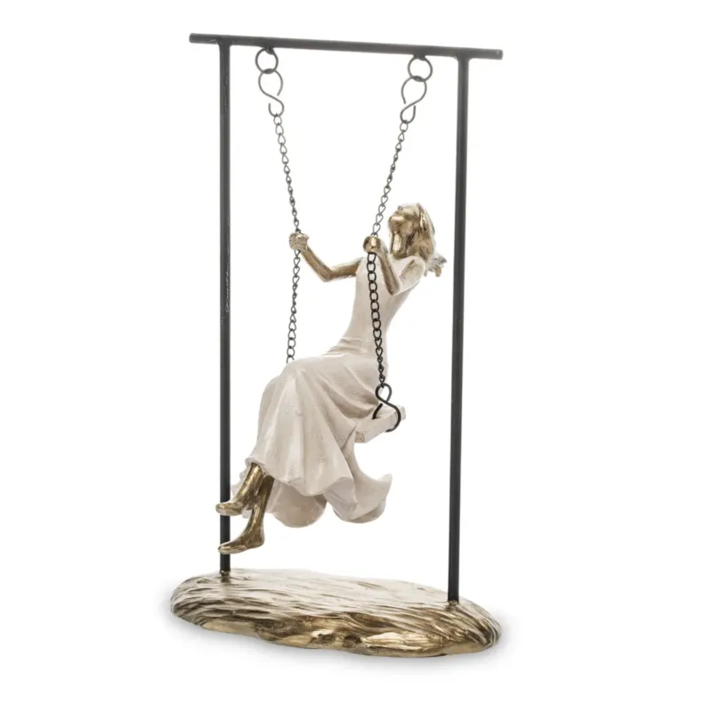 Dekoracja - Dziewczyna na huśtawce 25,5x15x20 cm SWING - Okazja