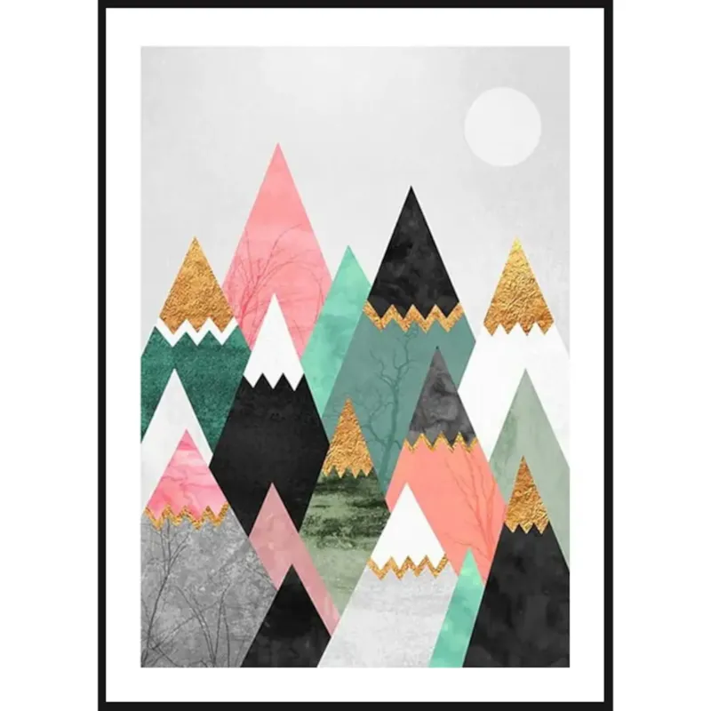 Poster Story, Plakat, Obraz - Pastelowe Góry, wymiary 70 x 100 cm - Bezpieczna płatność