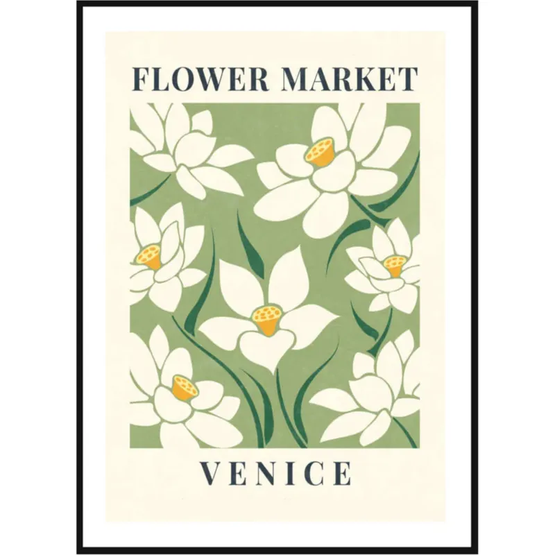Wyprzedaż Poster Story, Plakat, Obraz - Flower Market Venice, wymiary 30 x 42 cm -