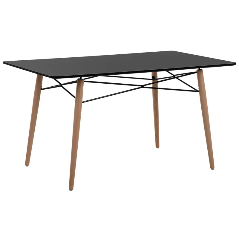 Bestseller Stół do jadalni BIONDI Buk czarny 140 cm 80 cm -