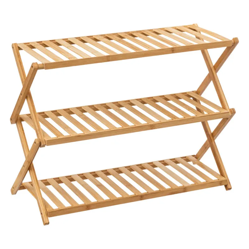 Szafka na buty wąska, bambusowa, 70,5 x 28,5 x 52,5 cm - Oferta czasowa