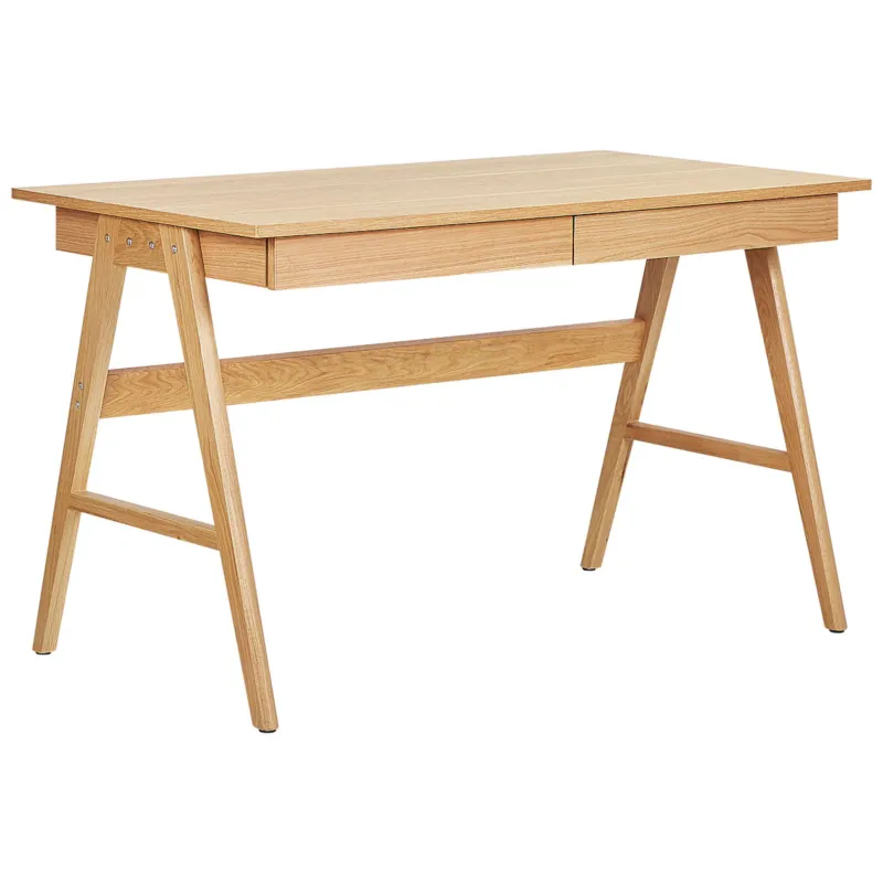 Biurko SHESLAY Jasnobrązowy 120 cm 70 cm z szufladami - Kup teraz