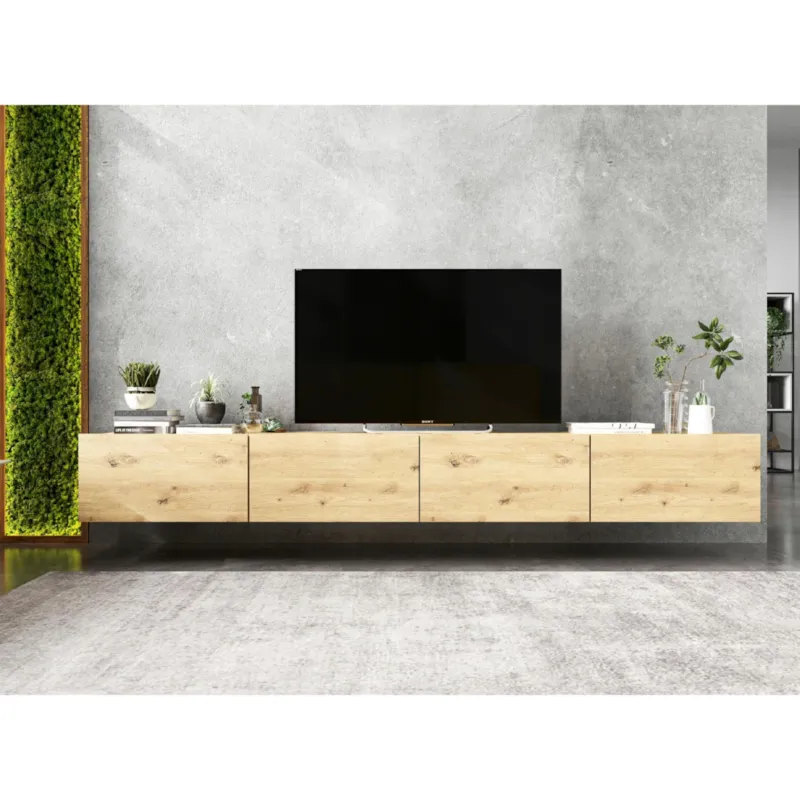 Oferta Szafka RTV Loft Wisząca Komoda RTV Dąb Artisan MAT 240 cm -