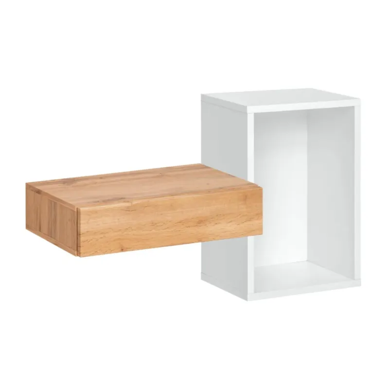 Niska cena Konsola wisząca EASY 100x60 biała/dąb wotan -