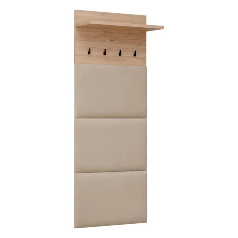Oferta limitowana Wieszak tapicerowany do przedpokoju PEDRO hickory jackson -