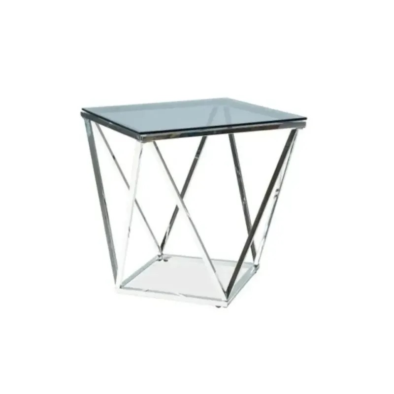 Darmowy zwrot Ława SILVER B 50x50 srebrna -