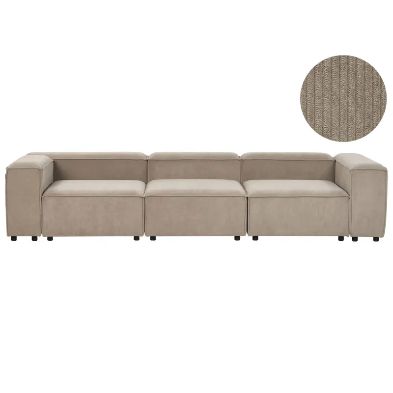 ARDAL dla 3 osób Sofa modułowa Jasnobrązowy Sztruks - Promocja