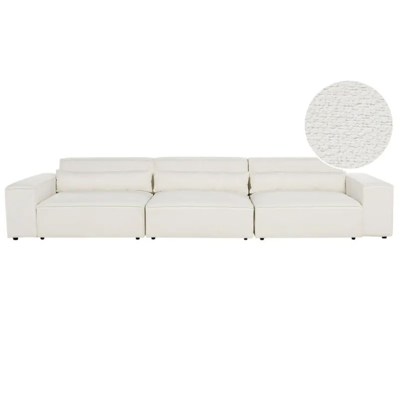 Sofa modułowa HELLNAR Boucle Złamana biel dla 3 osób - Zamów dziś