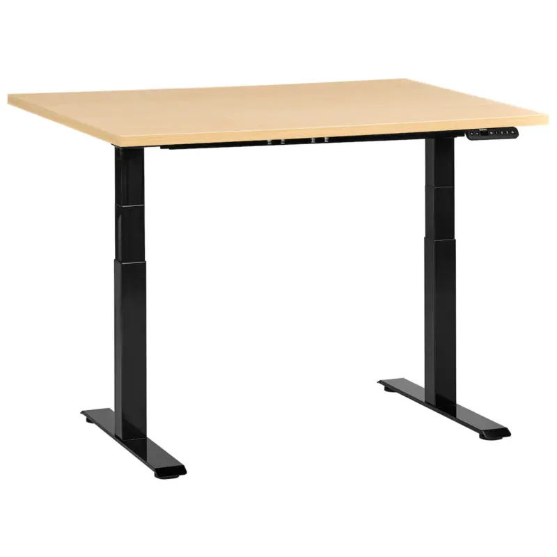 Biurko regulowane elektrycznie DESTINES Czarny/ jasny brąz 120 cm 72 cm - Nowy