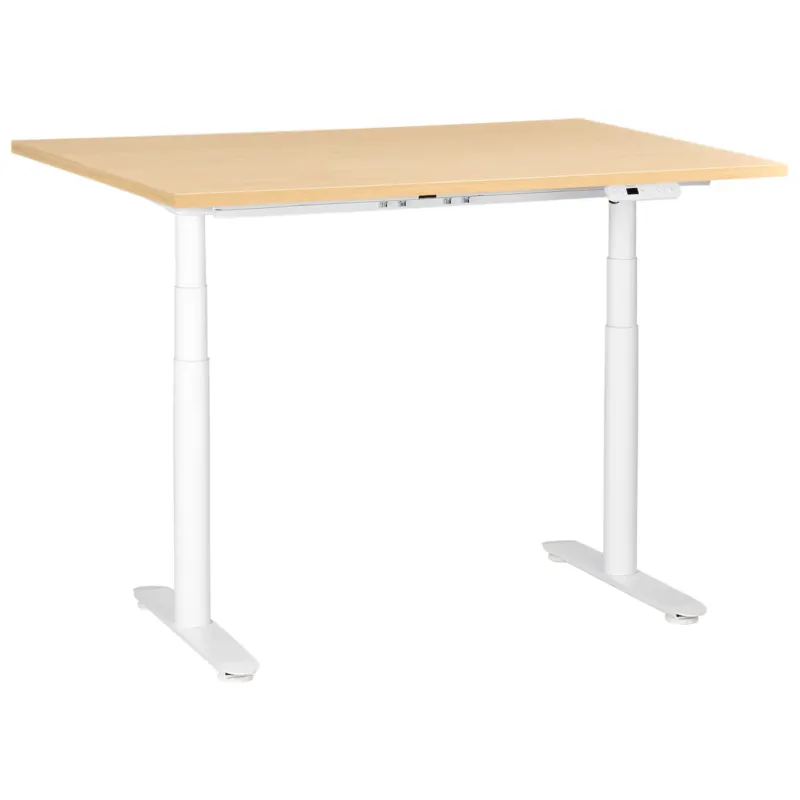 Biurko regulowane elektrycznie DESTINAS Jasny brąz/ biały 120 cm 72 cm - Zniżka