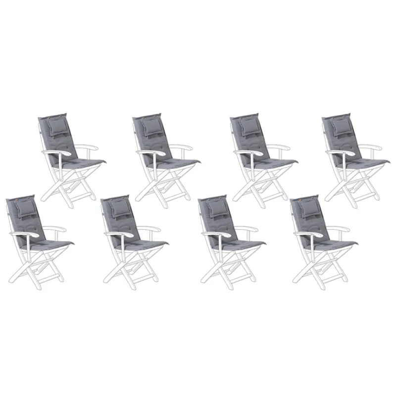 Zestaw 8 poduszek siedziskowych/oparciowych MAUI 40 x 54 cm - 40x54 cm Wyjątkowa oferta
