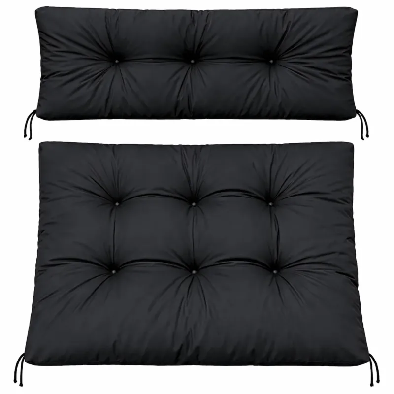 Poduszki Ogrodowe Na Palety Wodoodporne Siedzisko Oparcie Czarne - 40x40 cm Oferta czasowa