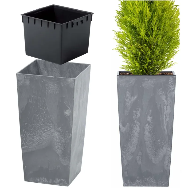 Doniczka Donica Ogrodowa Beton Efekt Duża Kwadrat 44,9 cm - Oferta