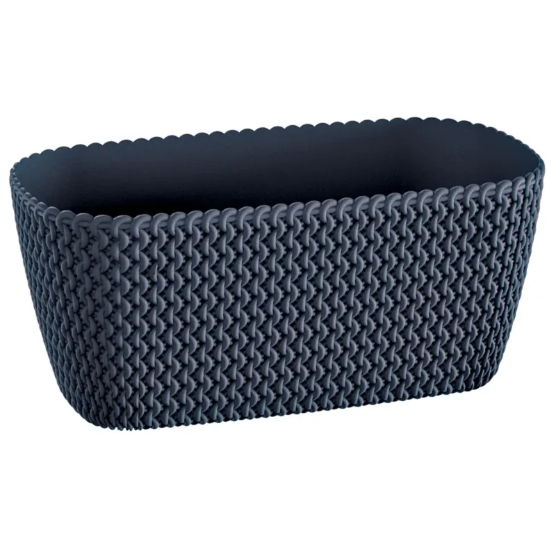 Doniczka Ogrodowa Skrzynka 29,7 Cm Donica Dekoracyjna Do Domu Antracytowa - Hit cenowy