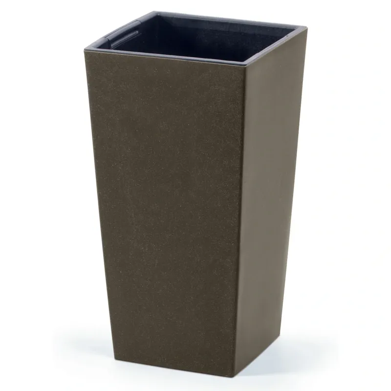 Donica Doniczka Ogrodowa 24 Cm Na Taras Do Ogrodu Domu Eco Wood Kawa - Rabat