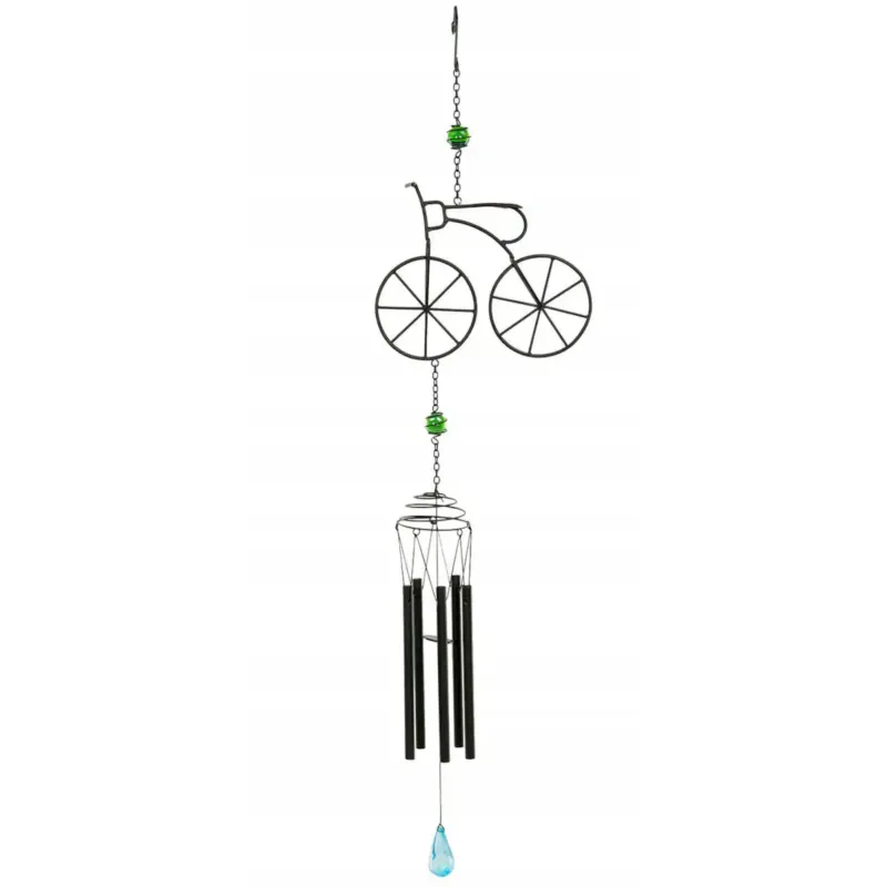 Ekspresowa dostawa DZWONEK WIETRZNY ogrodowy ROWER 80cm -