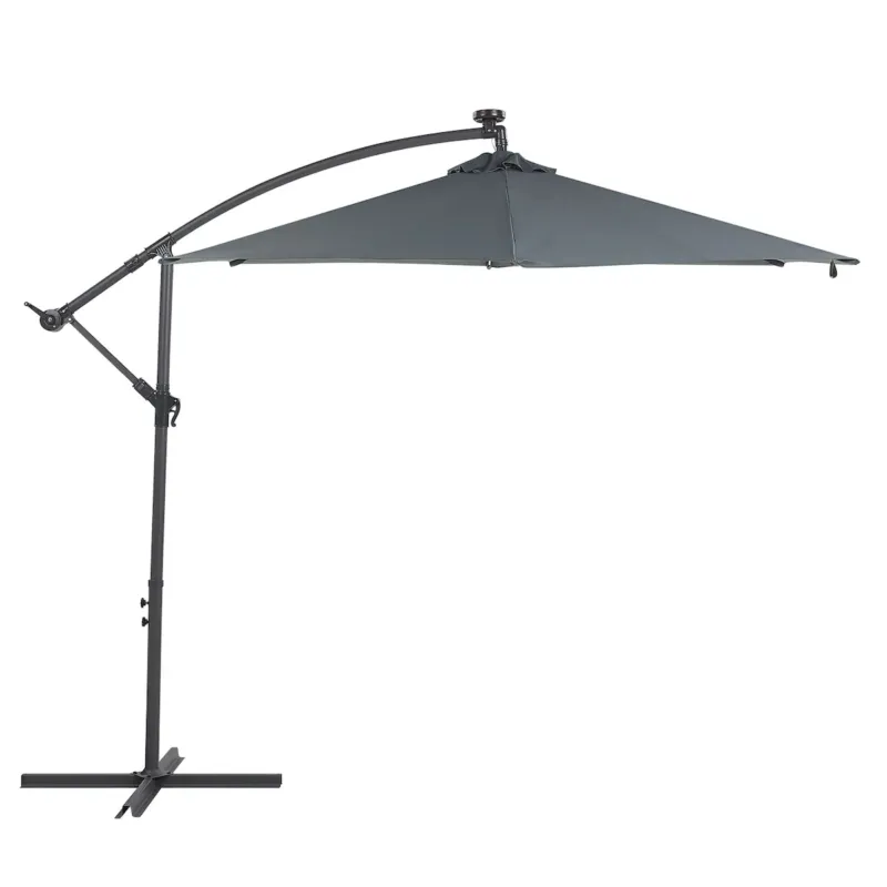 Do wyczerpania zapasów Parasol ogrodowy na wysięgniku LED 285 cm CORVAL Grafitowy -