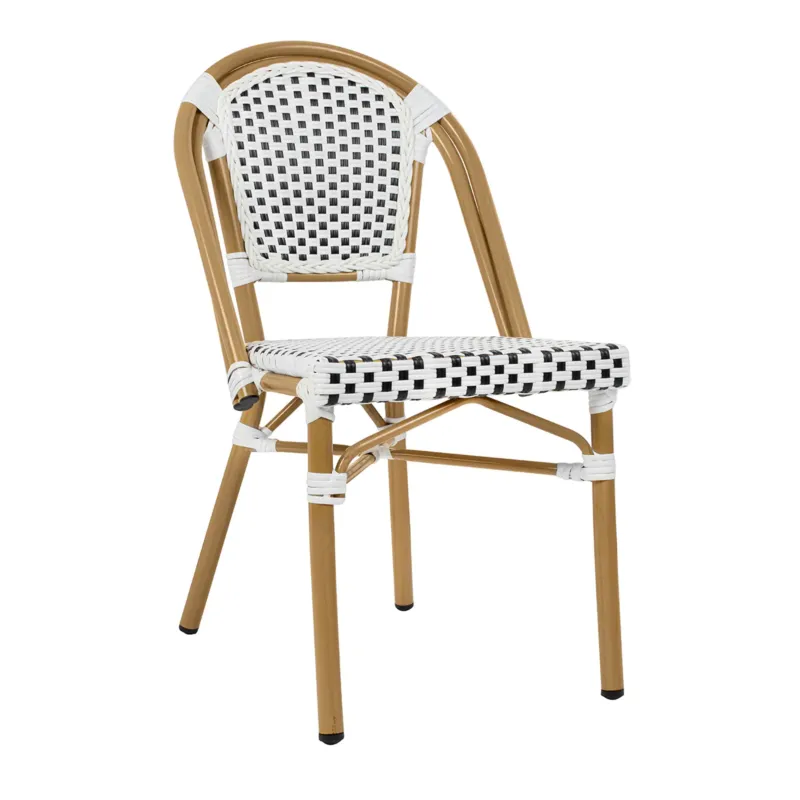 Niska cena Krzesło CAFE PARIS białe rattan -