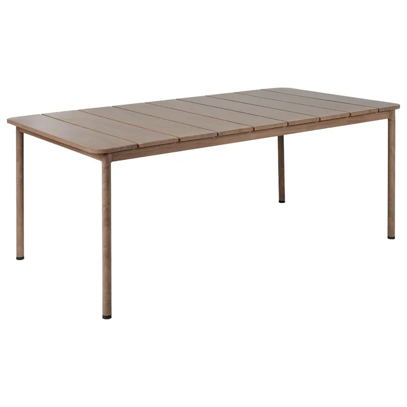 Hit sprzedaży Stół ogrodowy FLAVIA 185 cm 96 cm Metal Brązowy -