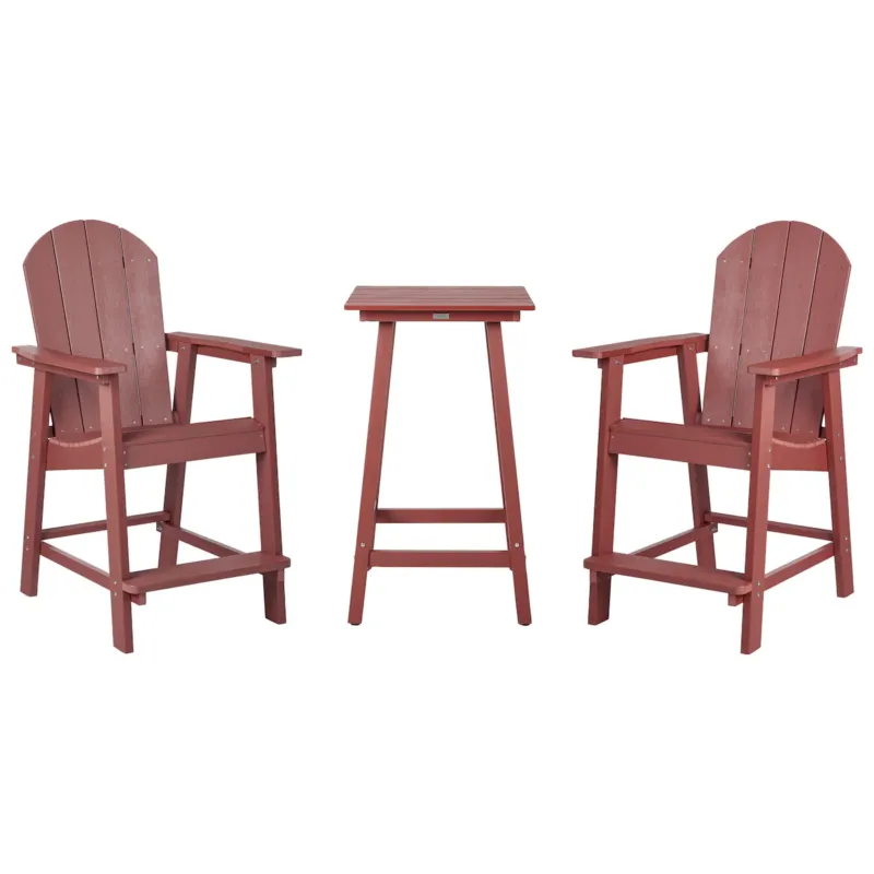 Zestaw mebli balkonowych ADIRONDACK Czerwony - Wyjątkowa oferta