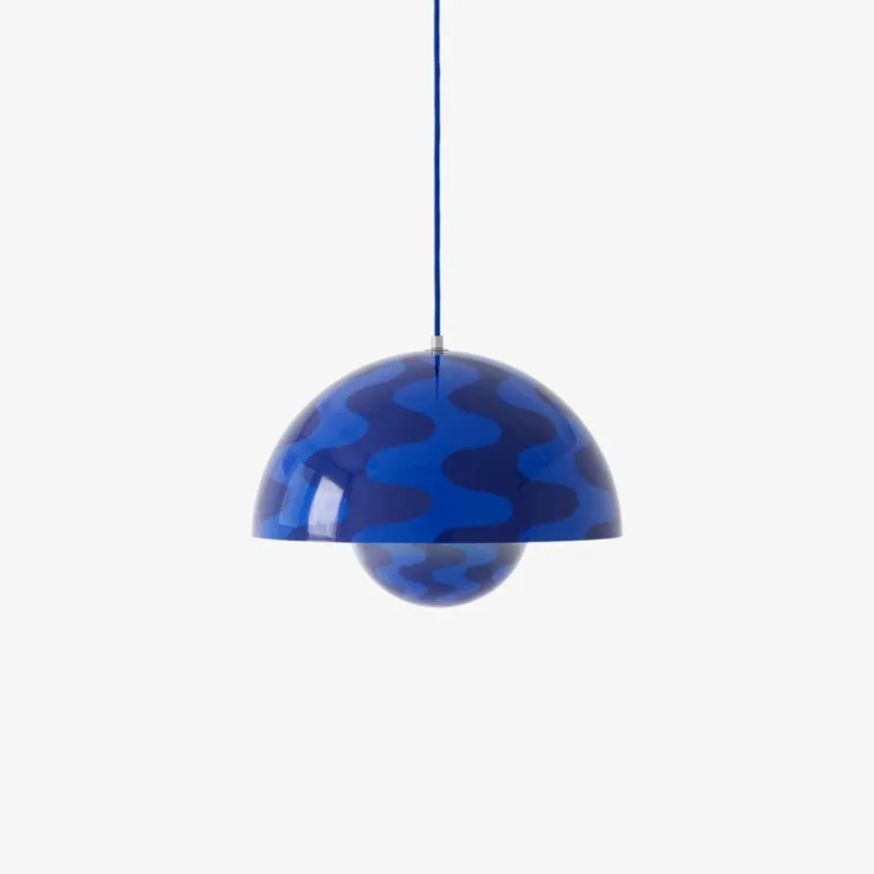 Darmowy zwrot Lampa wisząca Flowerpot VP7 Cobalt Blue & Twilight Blue Pattern &Tradition