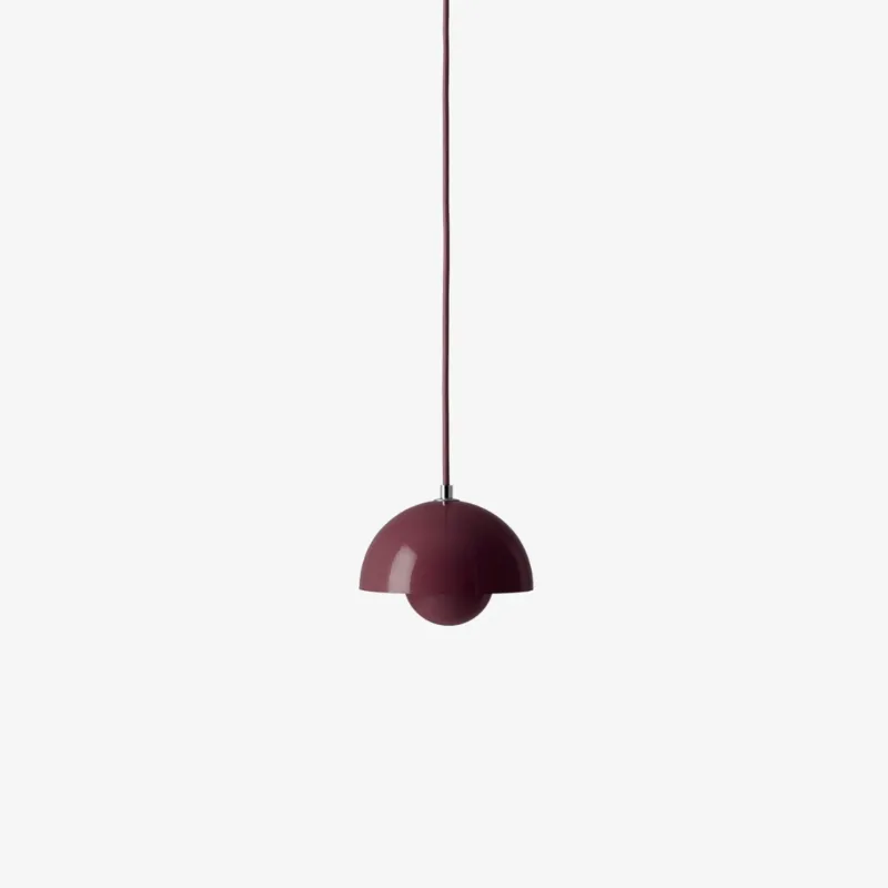 Łatwy zwrot Lampa wisząca Flowerpot VP10 Dark Plum &Tradition