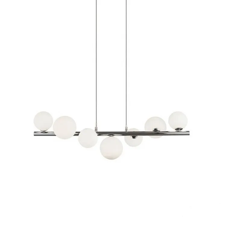 7 lampa wisząca chromowa/biała 7x25W G9 Taniej