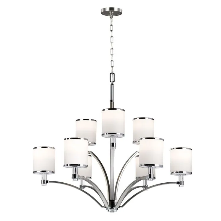 żyrandol 9x60W E27 nikiel satynowy / chrom Dostępne od ręki