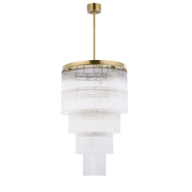 żyrandol kryształowy śr 45/27cm patyna 10x40W E14 szkło kryształowe mat Oferta limitowana
