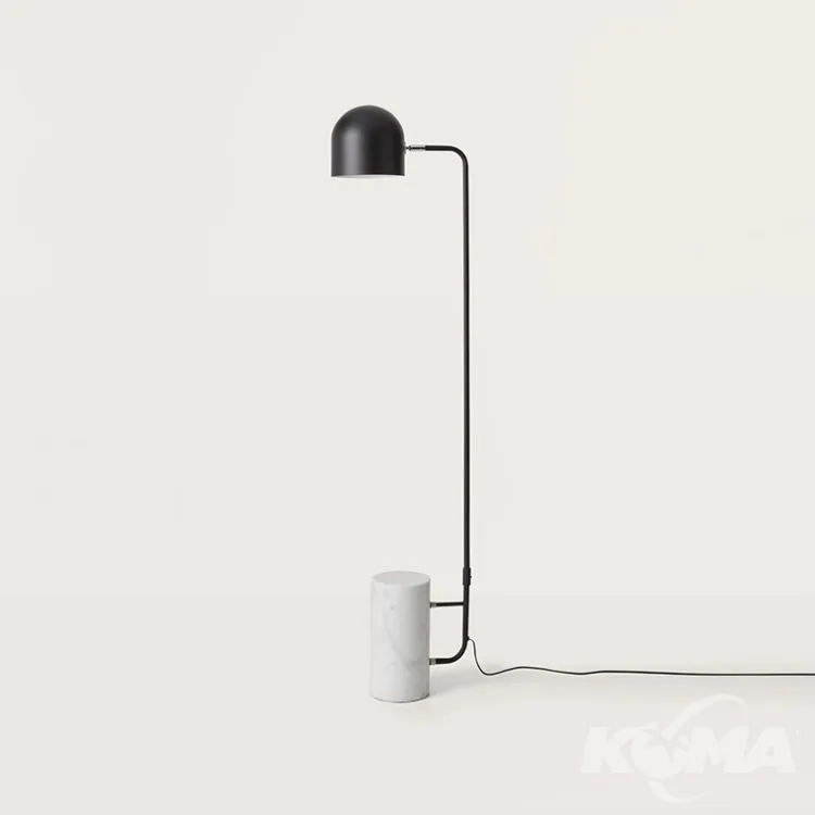 Lampa podłogowa czarna/biała 1x60W E27 Oferta limitowana