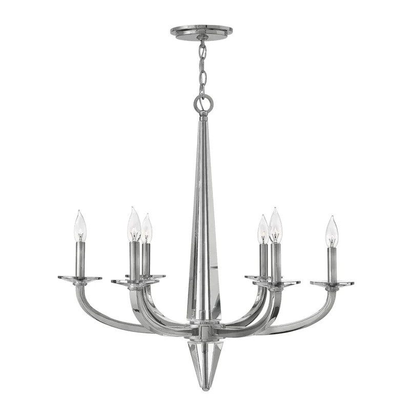 Bezpieczna płatność Lampa wisząca Żyrandol Ascher QN-ASCHER6 Quintiesse 6xE14 60W Stal, Kryształ Polerowany nikiel