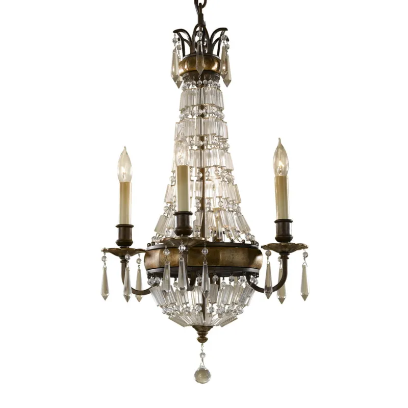Taniej Lampa wisząca Żyrandol Bellini FE-BELLINI4 Elstead Lighting 4x60W E14 Stal Brązowy