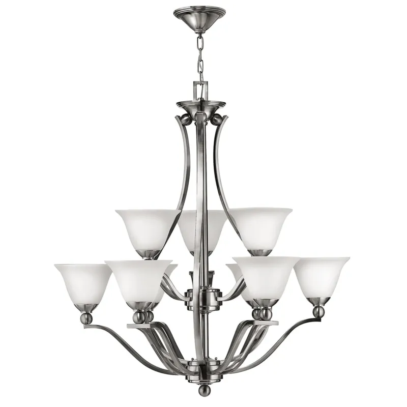 Super okazja Lampa wisząca Żyrandol Bolla HK-BOLLA9 Elstead Lighting 9x60W E27 Stal Srebrny