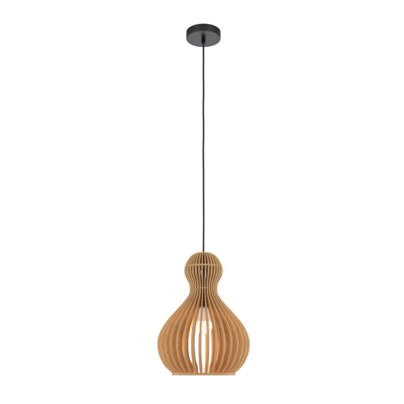Zamów teraz Lampa wisząca Roots MOD192PL-01W1 Maytoni E27x40W Metal/Drewno Czarny/Beżowy