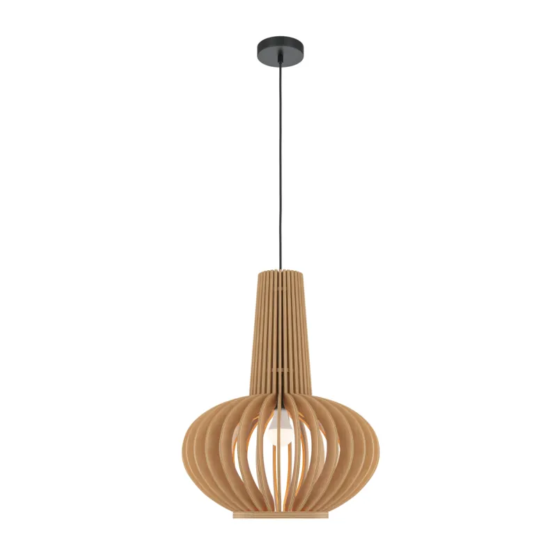 Tani Lampa wisząca Roots MOD193PL-01W1 Maytoni E27x40W Metal/Drewno Czarny/Beżowy