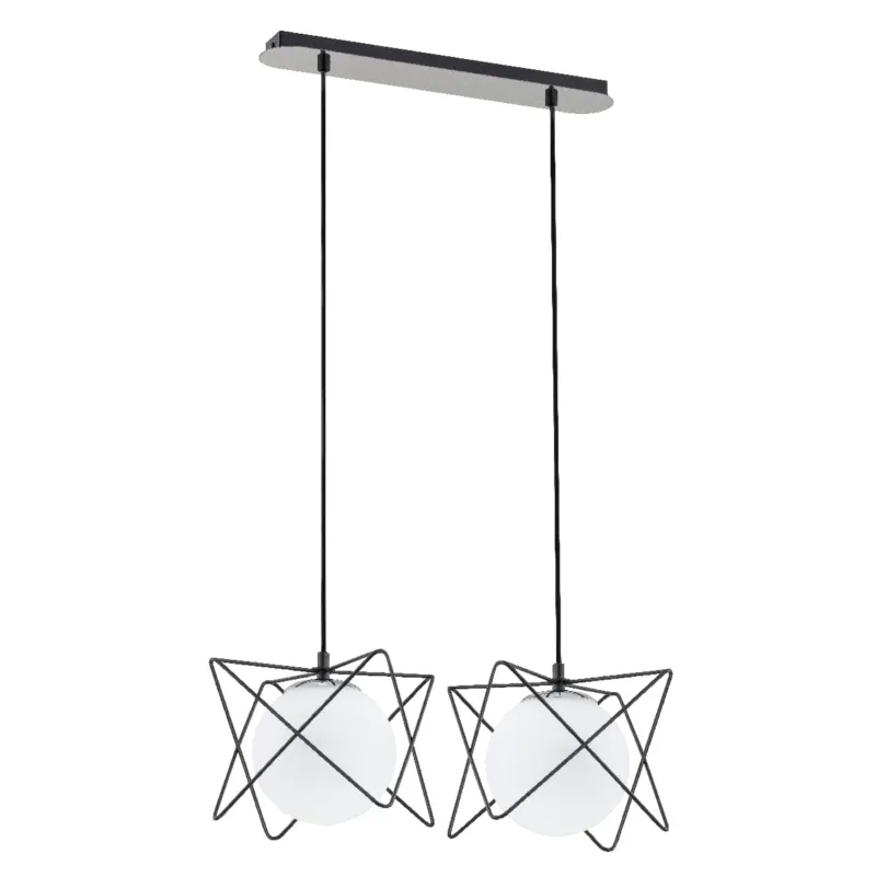 Dodaj do koszyka Lampa wisząca Sagito 62200 Alfa 2xE14 LED Metal Czarny - Chrom