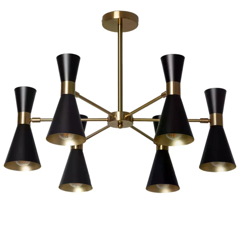 Lampa wisząca Salvatore ABR-LWS-6XE27 Abruzzo 6xE27 40 Aluminum Czarno/Złoty Obniżka ceny