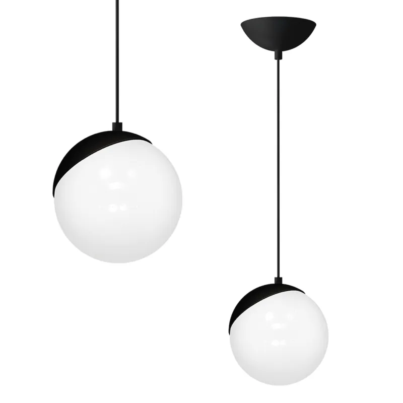 Promocja Lampa wisząca SFERA MLP5739 Milagro 1xE14 40W Metal + Szkło Czarny