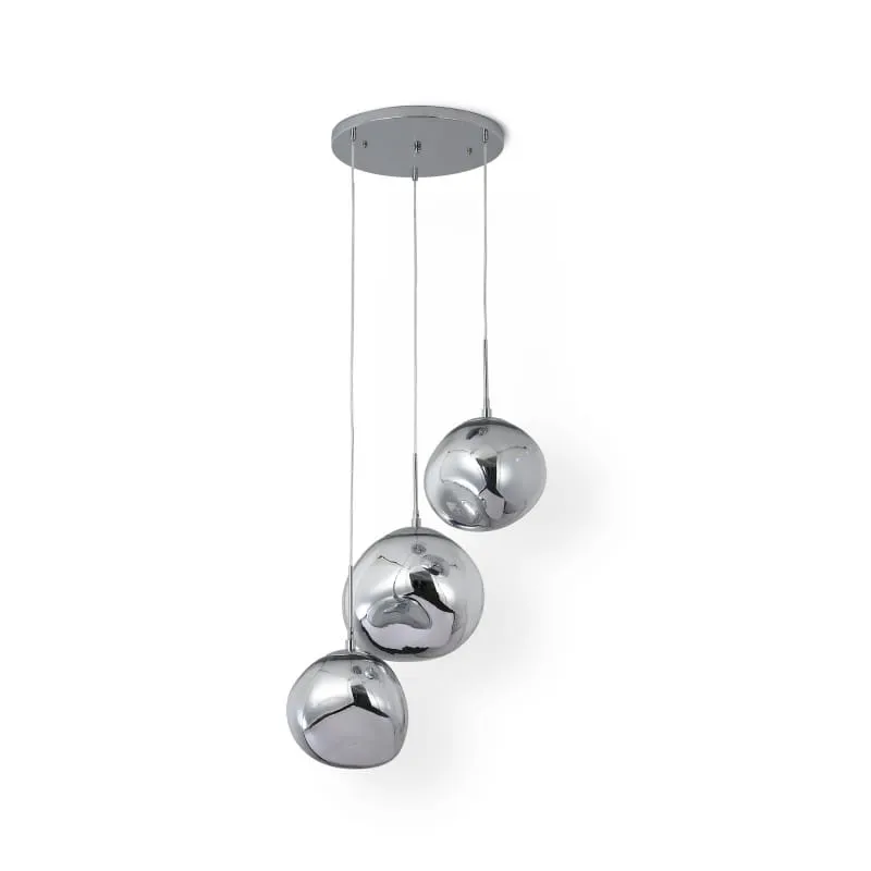 Super okazja Lampa wisząca Sfero ABR-Z3S-E28 Abruzzo 3xE27 20W Szkło Srebrny