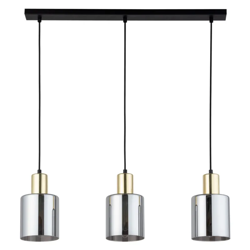 Lampa wisząca SIERRA 6662 TK Lighting 3xE27 15W Szkło Graphite Obniżka ceny