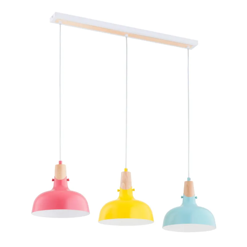 Wyprzedaż Lampa wisząca Solo 62396 Alfa 3xE27 LED Metal/Drewno Multikolor