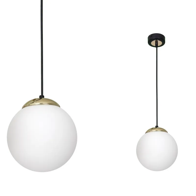 Bezpieczne zakupy Lampa wisząca SPARTA MLP6495 Milagro 1xE27 60W Metal + Szkło Czarny / Złoty