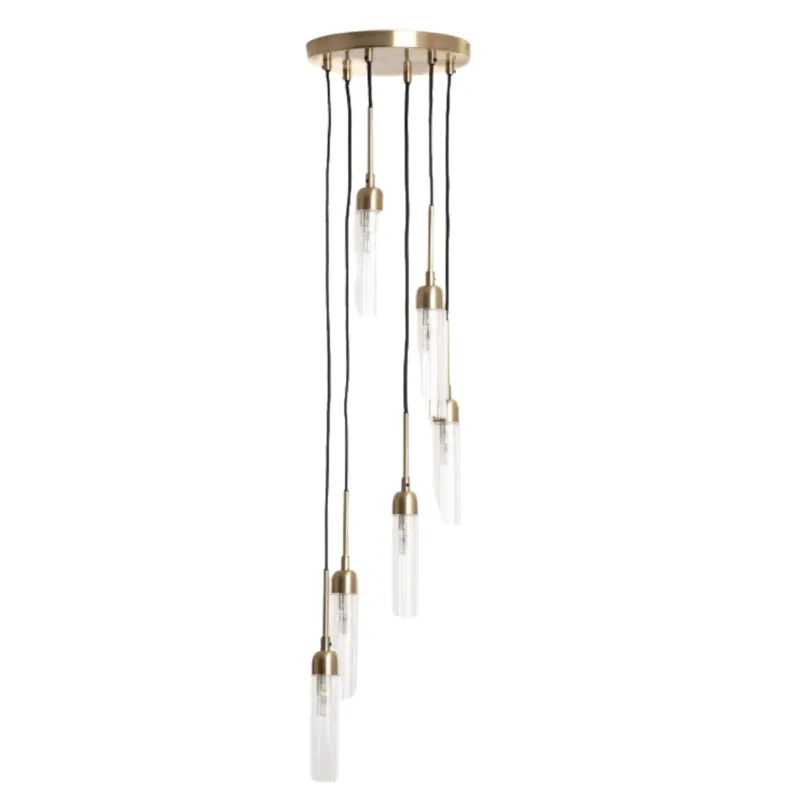 Lampa wisząca Speranza ABR-LWSPR-6XG9 Abruzzo 6xG9 240W Szkło, metal Złoty Ostatnia szansa